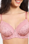 Zivame Rose Blush Vows Padded Wired 3/4Th Coverage Lace Bra - Rose Tan — thumbnail 4
